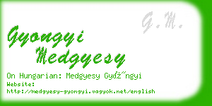 gyongyi medgyesy business card